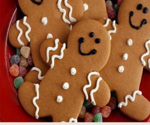 Puzzle Gingerbread άνθρωπος, ένα cookie ή μπισκότο από μελόψωμο